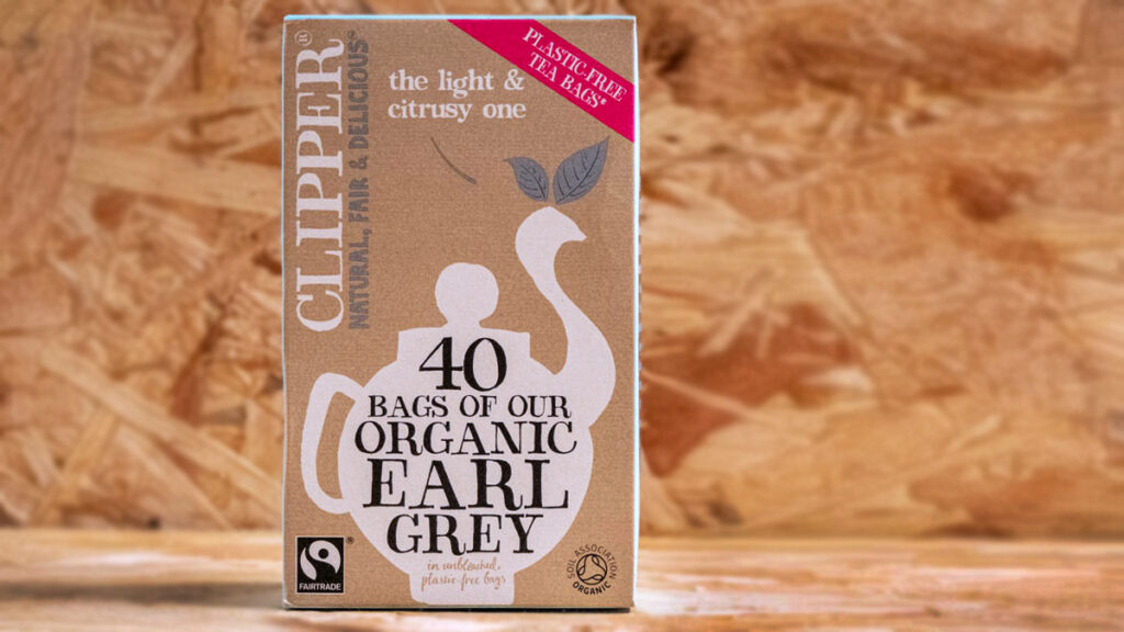 Clipper Earl Grey UK packaging (40 pack).